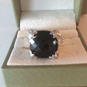 Judith Ripka Onyx Lotus Ring